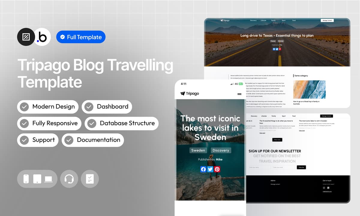 Tripago Travel Blog Template