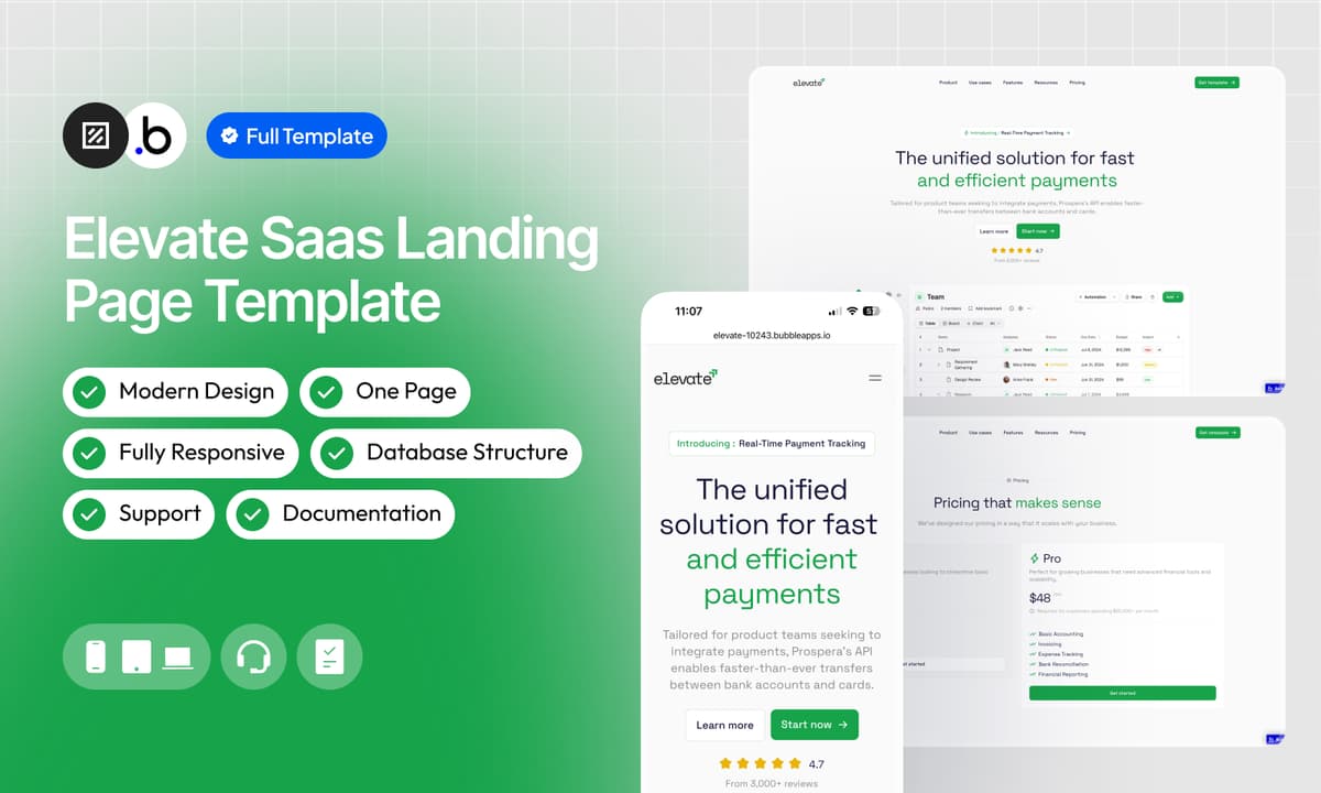Elevate Saas Landing Page
