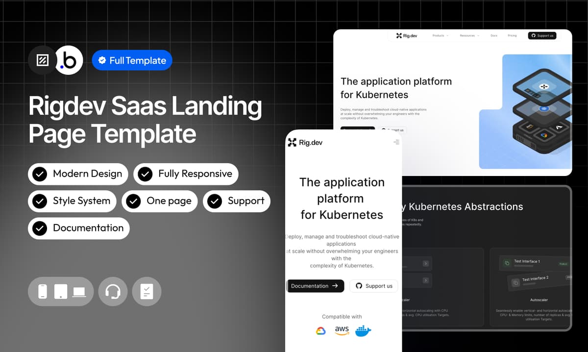 Rigdev Saas Landing Page
