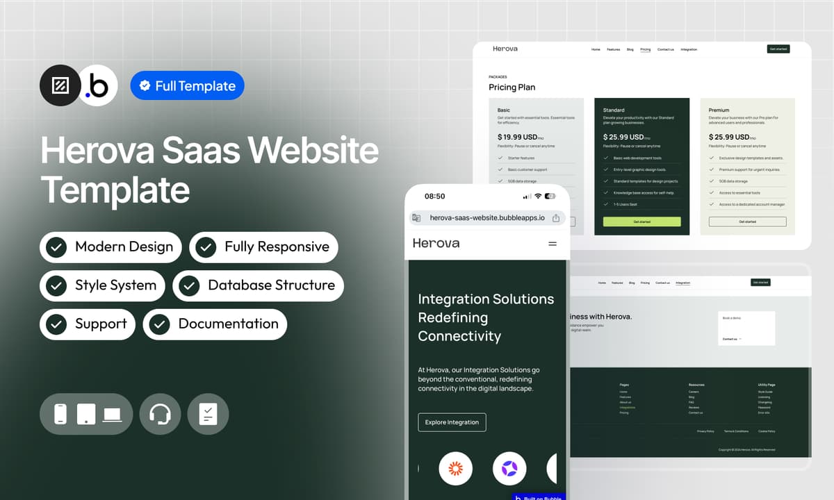 Herova Saas Website Template